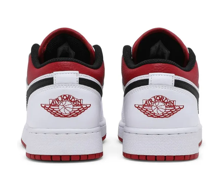 GS Nike Air Jordan 1 Low (White/Gym Red) Flexible Torsion