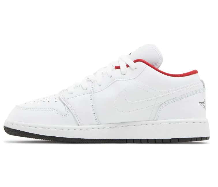 GS Nike Air Jordan 1 Low (White/Red) Fast Outing