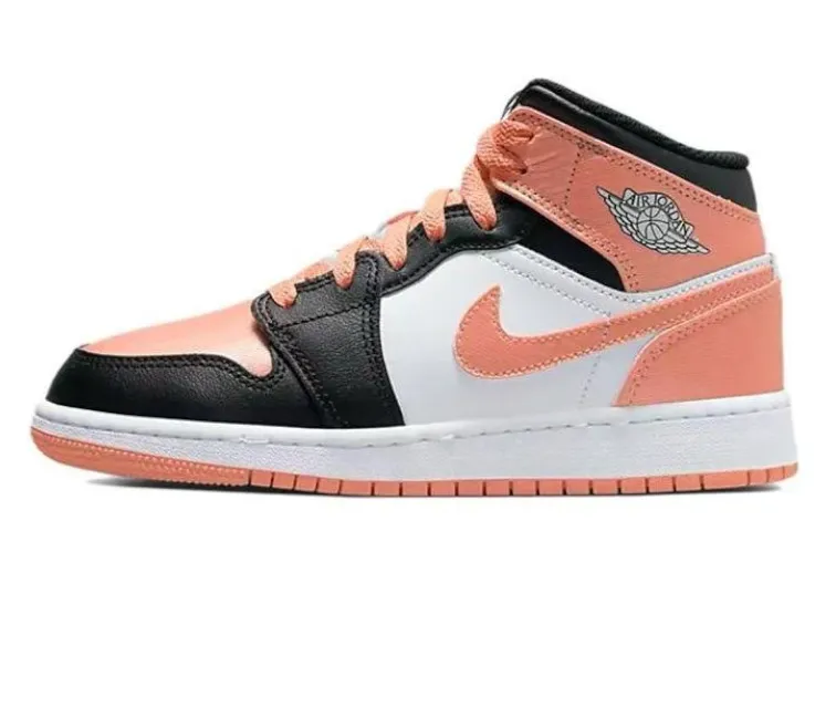 GS Nike Air Jordan 1 Mid (Madder Root/Black) Textured Surface