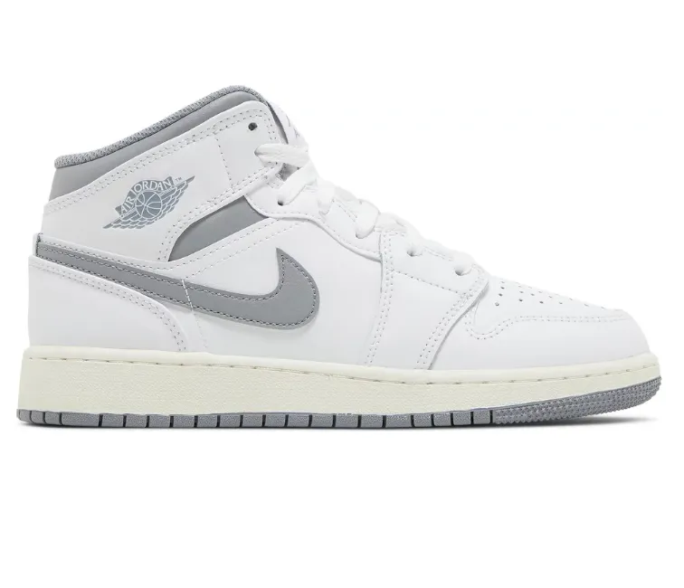 Feet First QualityConstruction GS Nike Air Jordan 1 Mid (Vintage Grey)