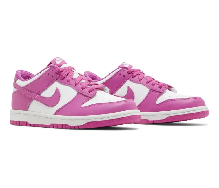 Sweat Resistant Lining Airflow Optimized Vamp GS Nike Dunk Low (Active Fuchsia)