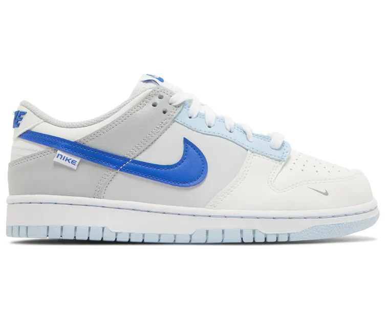 GS Nike Dunk Low (Ivory/ Hyper Royal) Neutral Cushioning Profile Stitchless Design