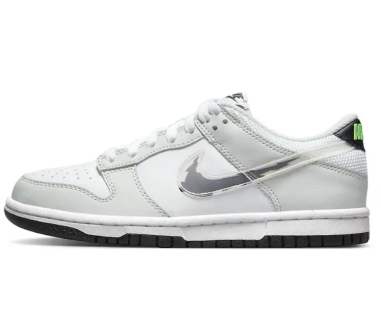 Ultra Performance Durable Form GS Nike Dunk Low "Glitch Swoosh" (Photon Dust)