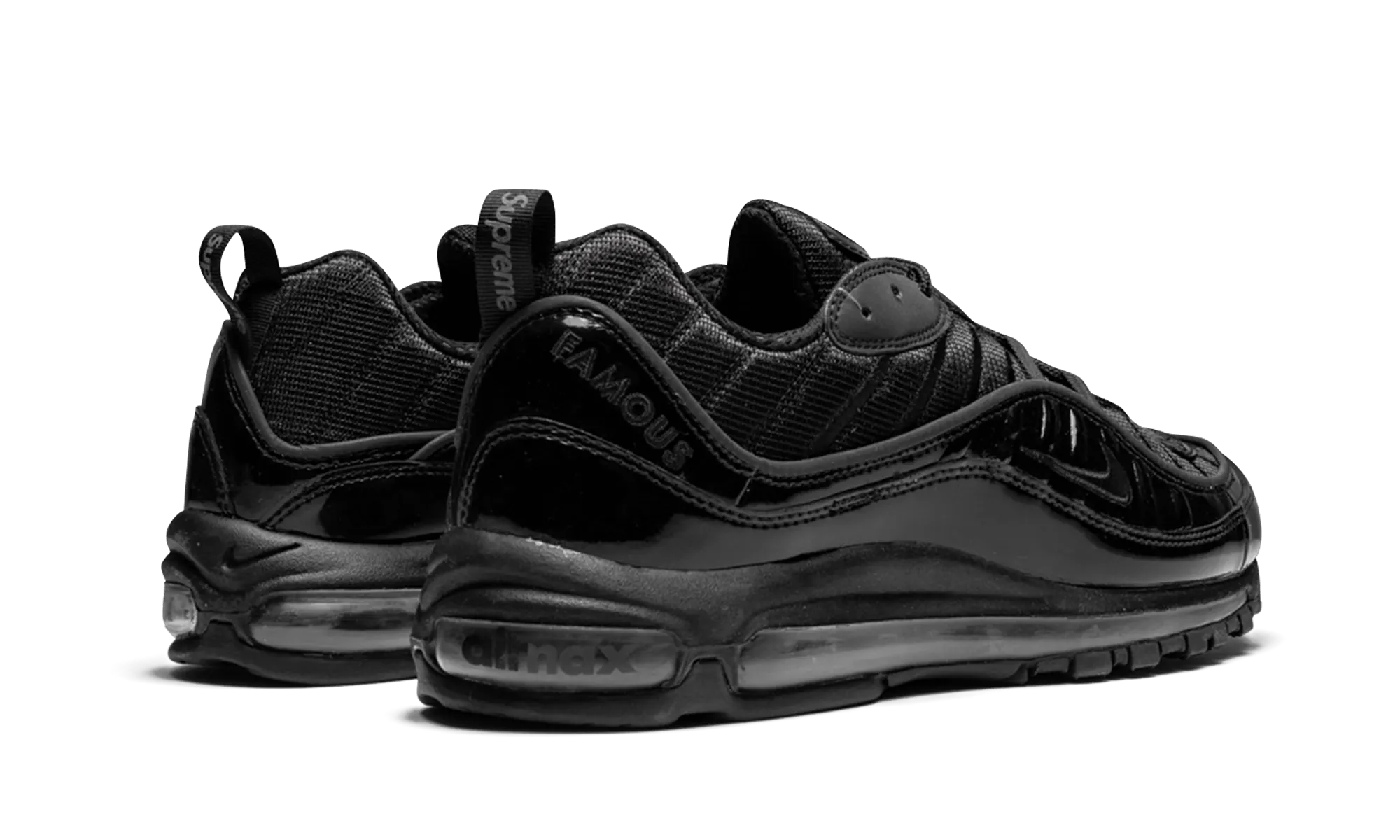 Air Max 98 "Supreme - Black" running on asphalt shoes Daytime running comfort