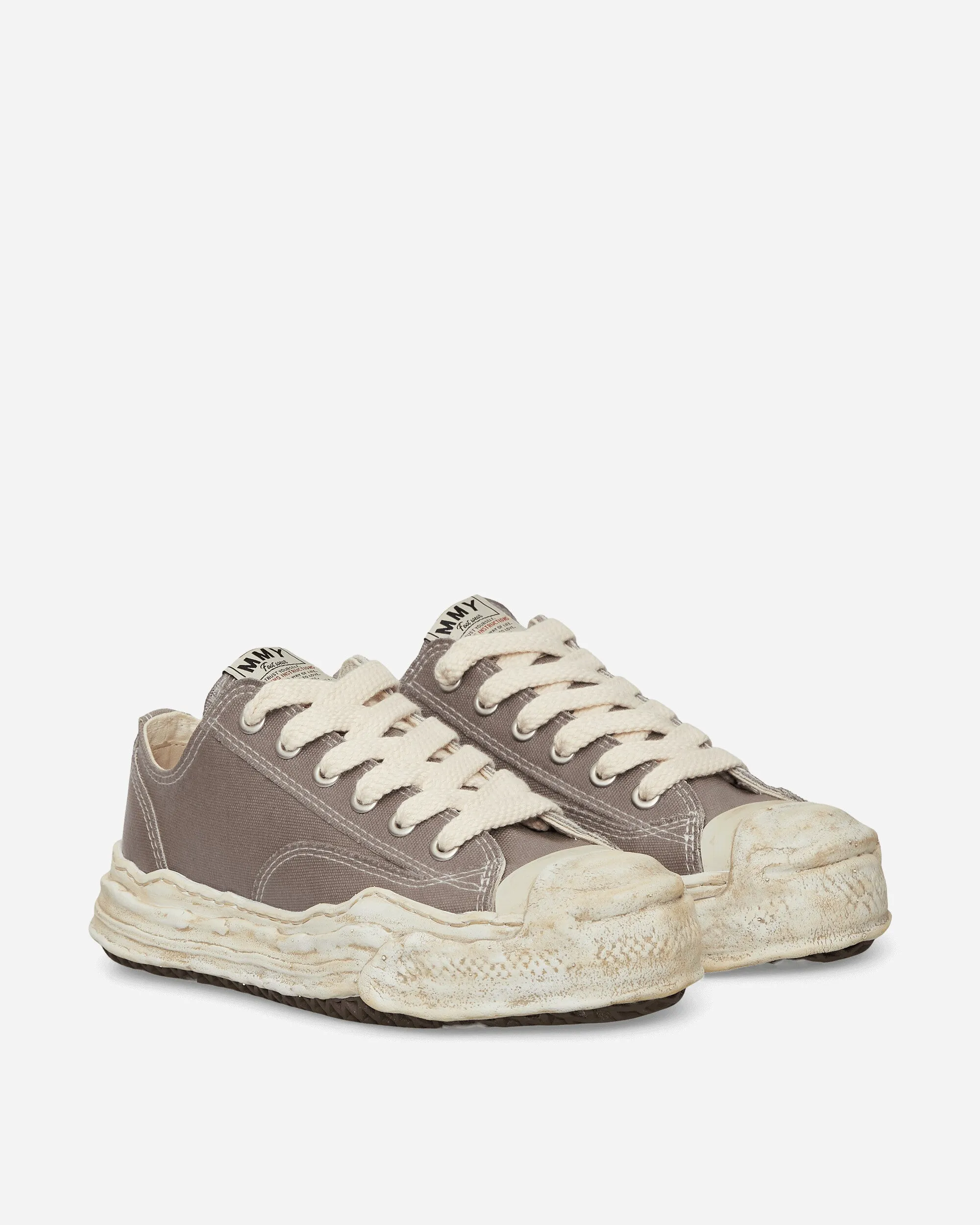 Hank OG Sole Silicon Coating Canvas Low Sneakers Gray Abrasion Resistant Guard