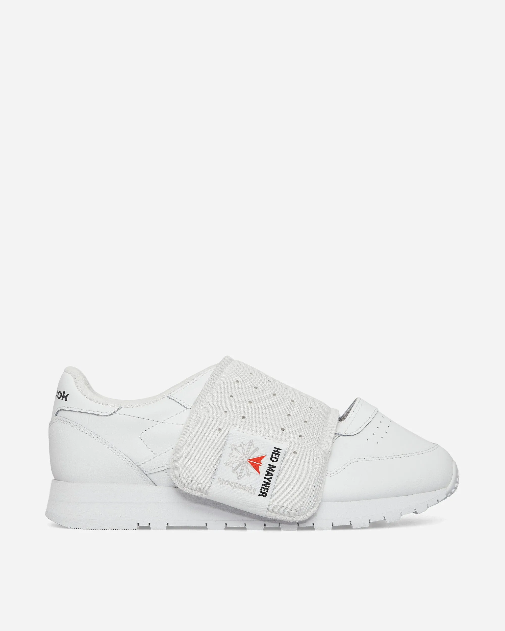 Hed Mayner Classic Leather Sneakers White Breathable Tongue Construction