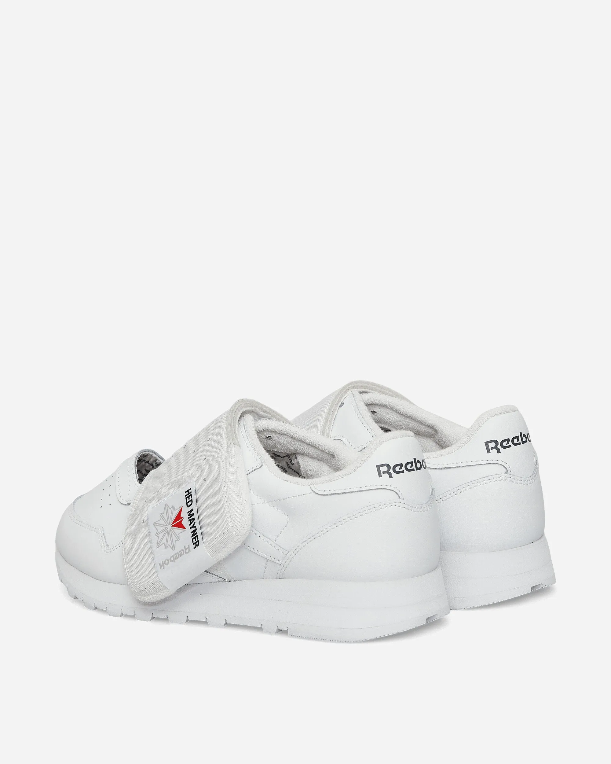 Smooth Siding Breath Detail Hed Mayner Classic Leather Sneakers White
