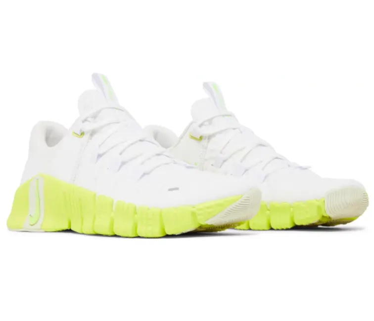 Women??s Nike Free Metcon 5 (White/Lime Blast) Wear Flex