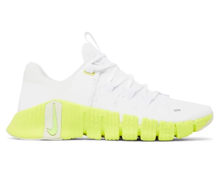 Lightweight TPU Frame Women??s Nike Free Metcon 5 (White/Lime Blast)