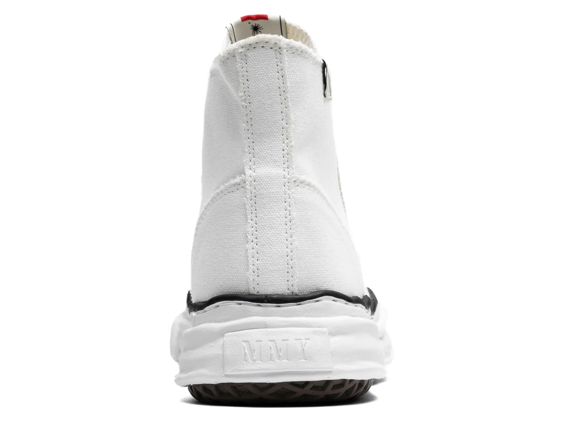 Maison Mihara Yasuhiro High Top Lace Up Sneaker in White Moist Guard Padded Comfort Standing Workers
