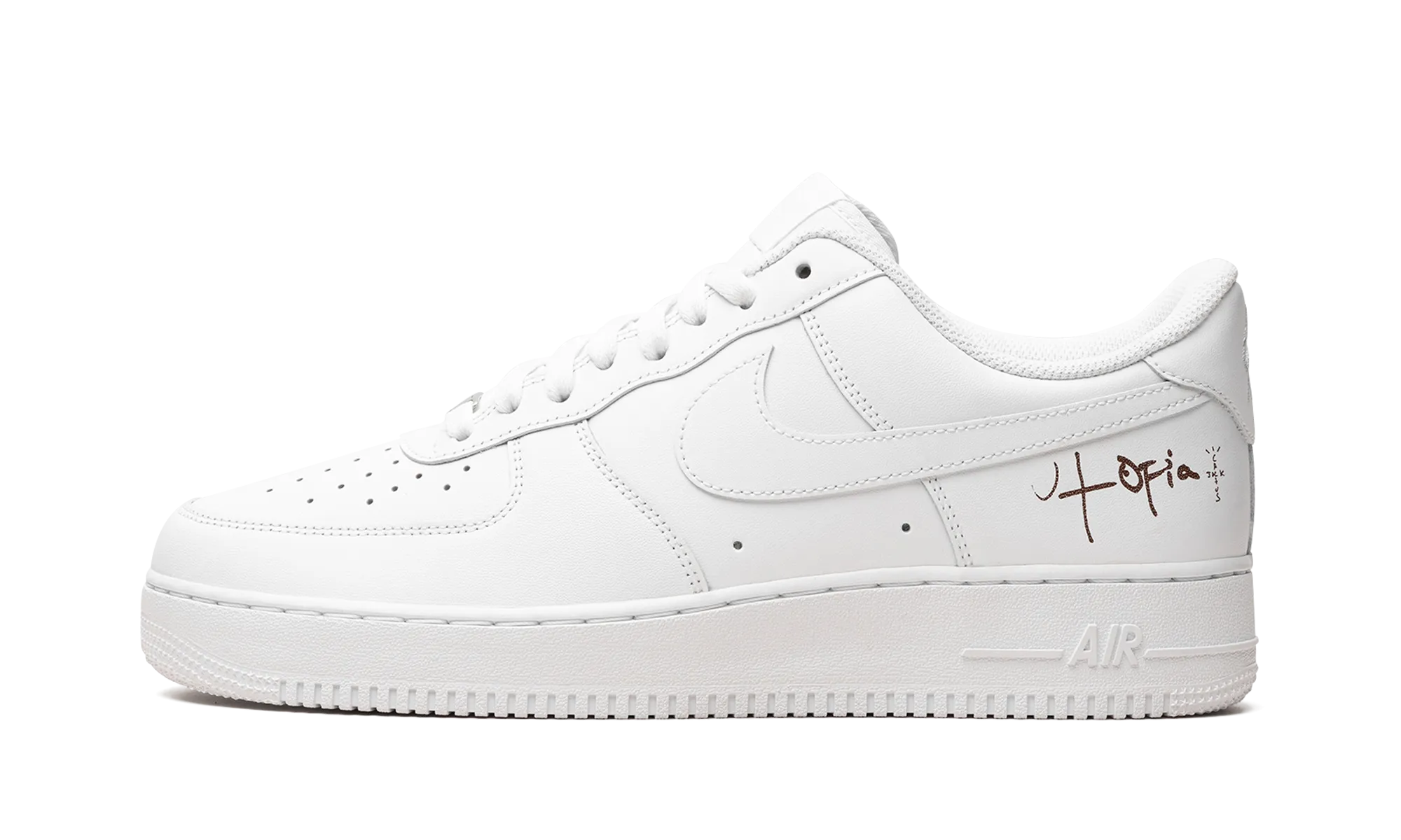 AIR FORCE 1 LOW '07 WMNS "Travis Scott Cactus Jack Utopia Edition - White" Gym-Friendly Sporty Comfort