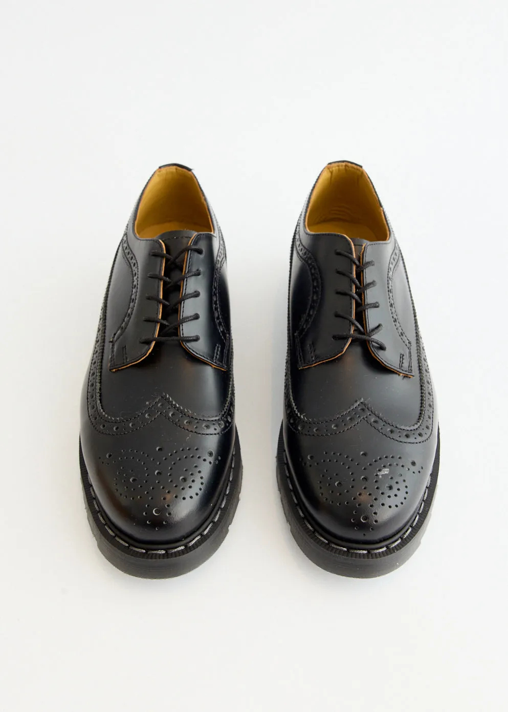 Breathable Upper Luxe Edge Hi-Shine American Brogue Shoes