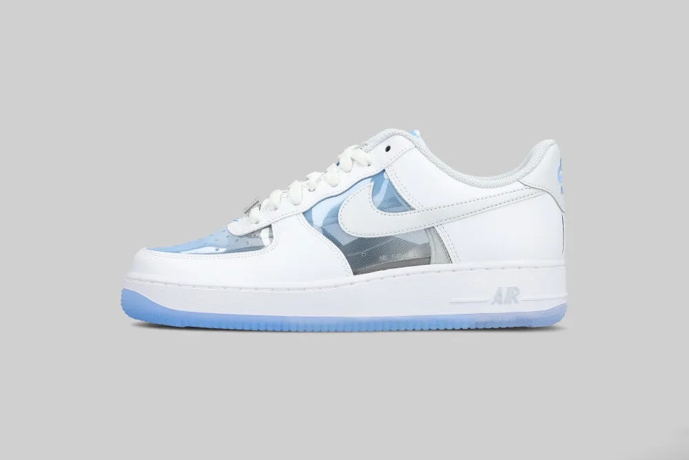 Reinforced Stitching Sporty Touch Nike Air Force 1 'White and University Blue'