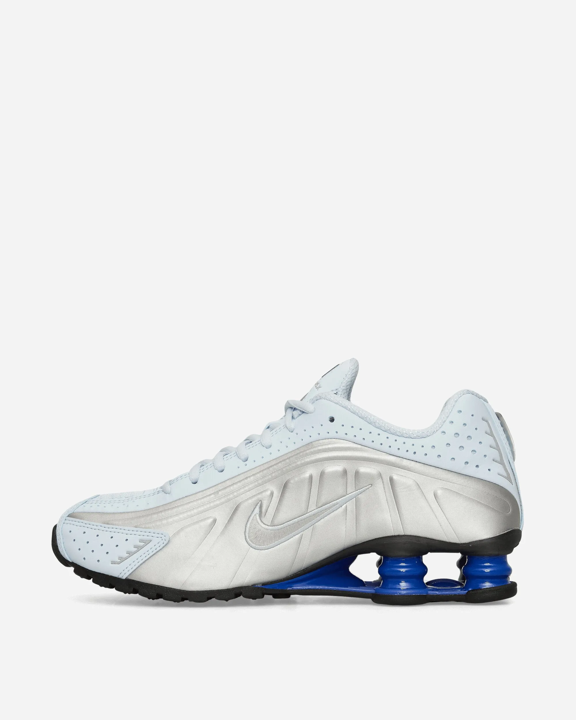 Rollbar Stabilizer Comfortable Walking Women's Shox R4 Sneakers Blue Tint / Metallic Silver