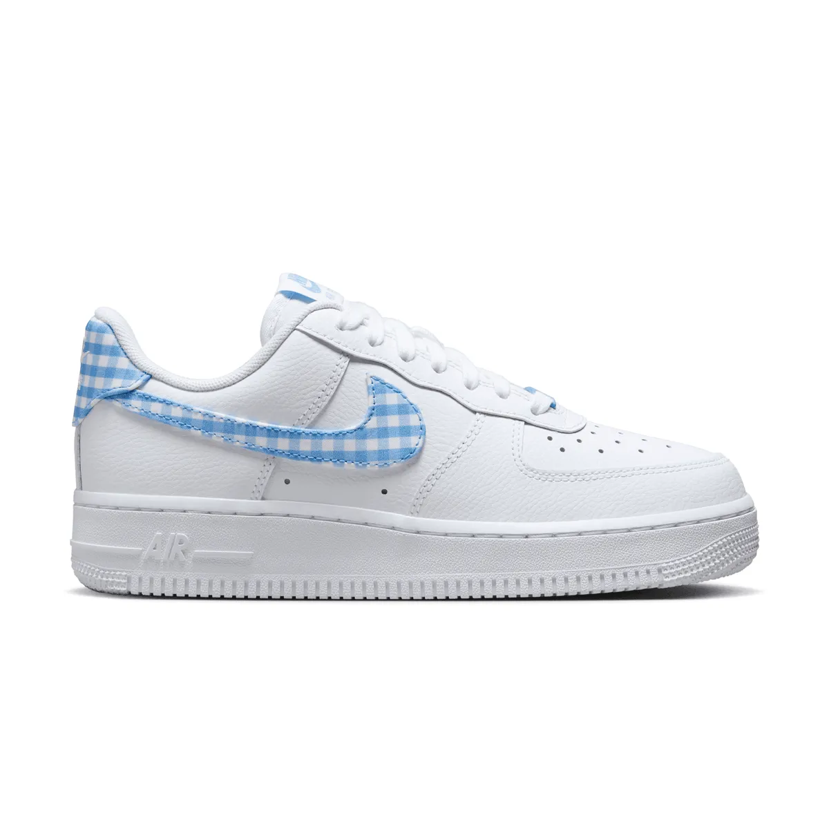 Wmns Air Force 1 ??07 'Gingham Blue' Elevated shock absorption narrow-fit