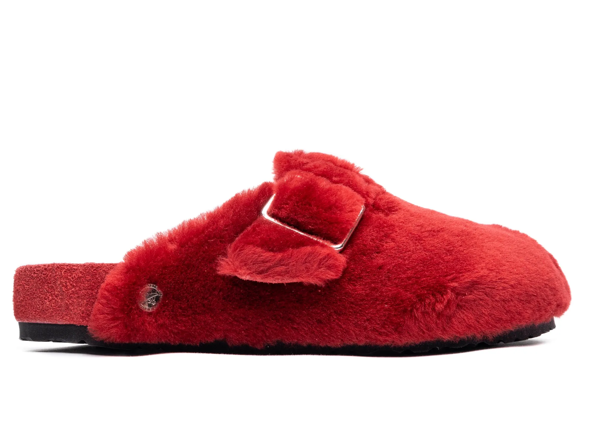 Hill Tough Birkenstock Boston 1774 in Shearling Red