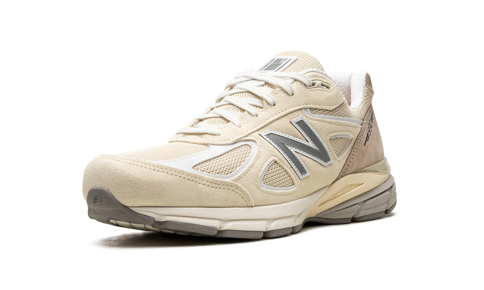 running in sloped tracks shoes 990v4 "Made in USA - Cream"