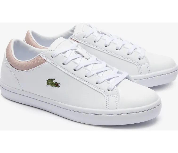 Women's Lacoste Straightset 0120 1 CFA (White/Light Pink) Speed-Friendly