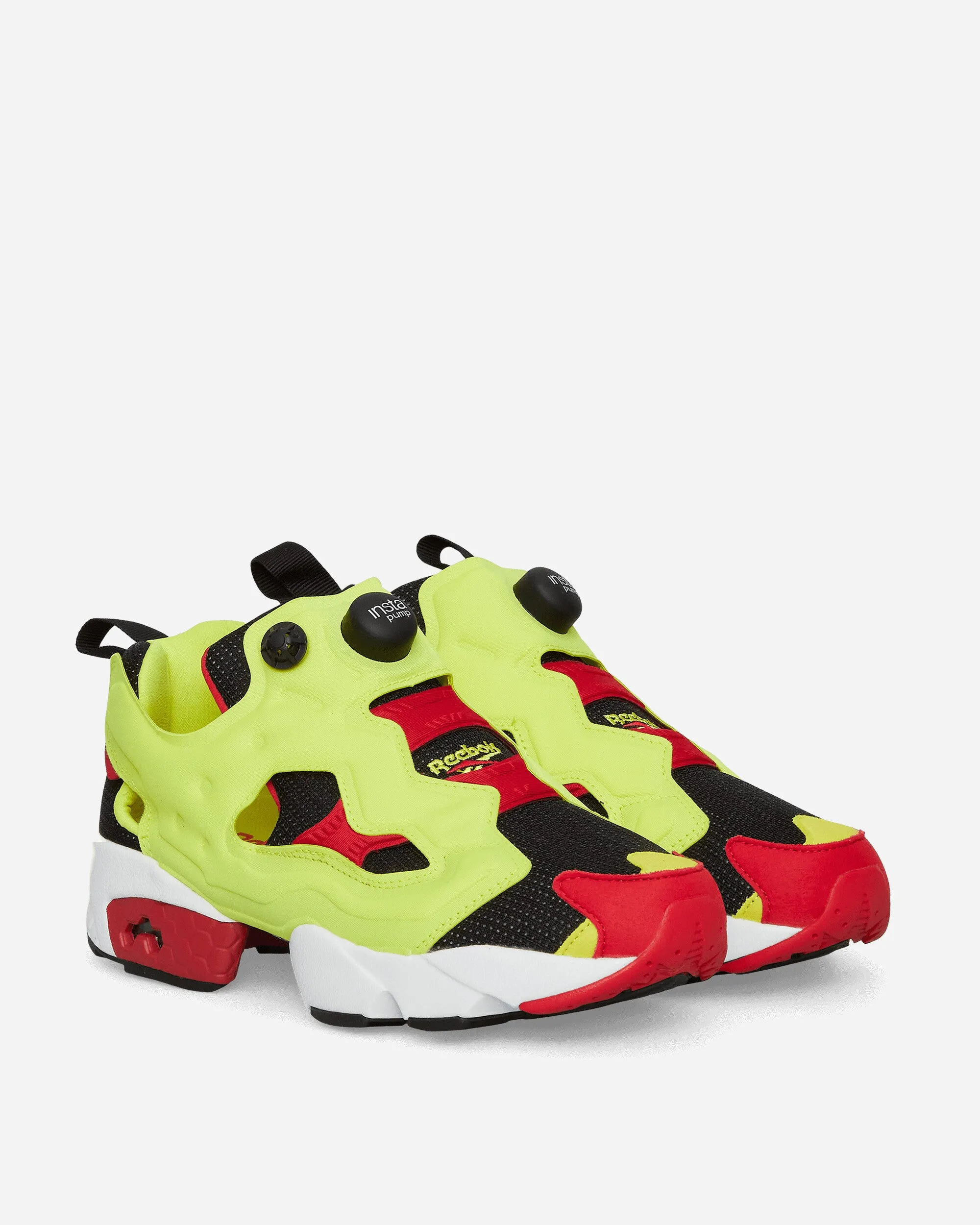 Instapump Fury 94 Sneakers Hyper Green / Vector Red / Core Black Shock Dispersing Hexagons