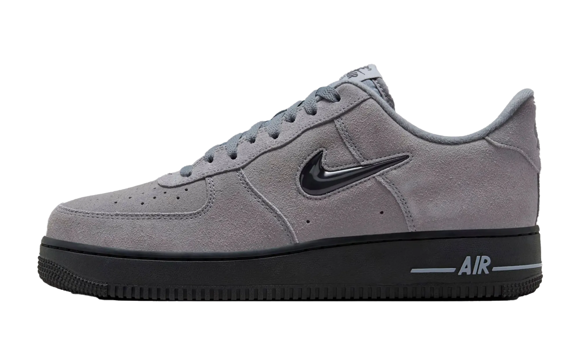perforated upper Air Force 1 '07 Low "Jewel Cool Grey Black"