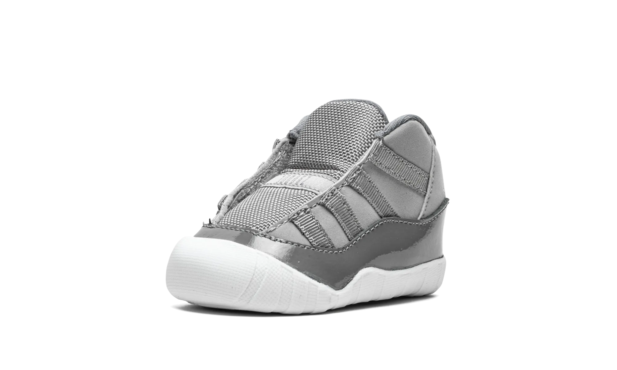 Jordan 11 Bootie TD "Cool Grey" Dual Density Foam Layers Customizable Lacing System