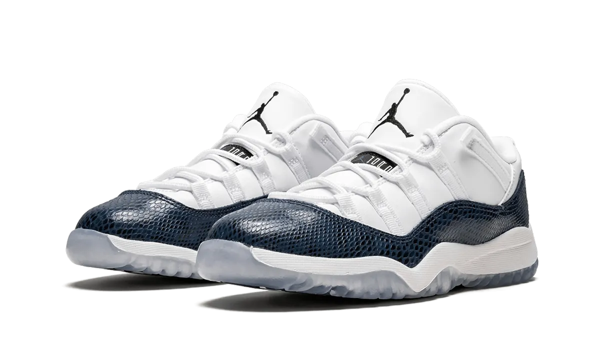 Jordan 11 Retro Low LE PS "Navy Snakeskin" Flex Cushion Slip On