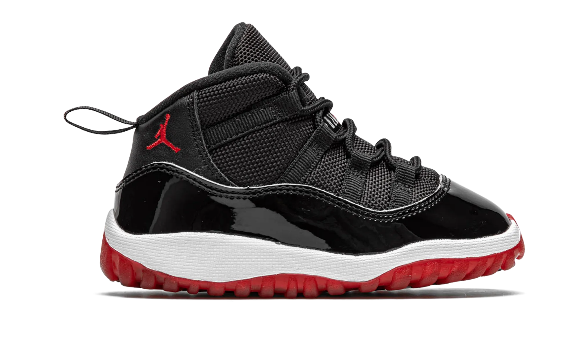 Jordan 11 Retro TD "Bred" Comfortable fasteners Comfort Ventilation