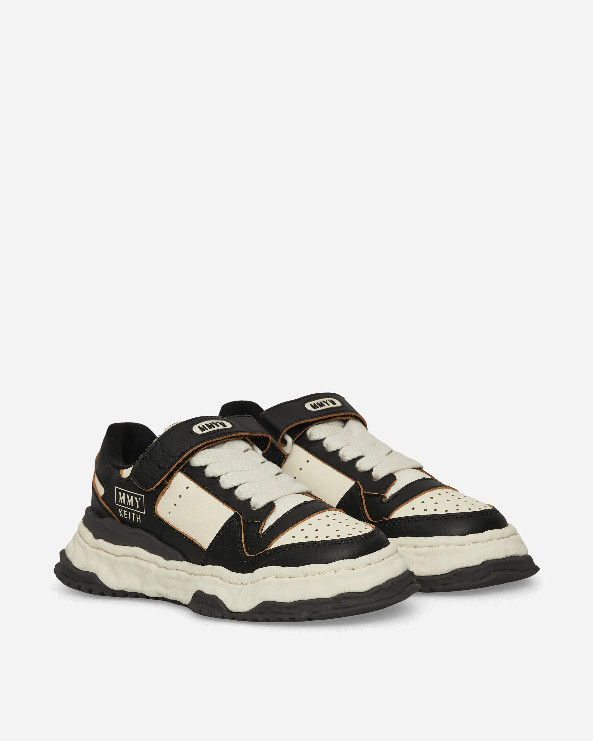 Keith OG Sole Leather Low Sneakers Black / White Urban Activity Casual Athletic