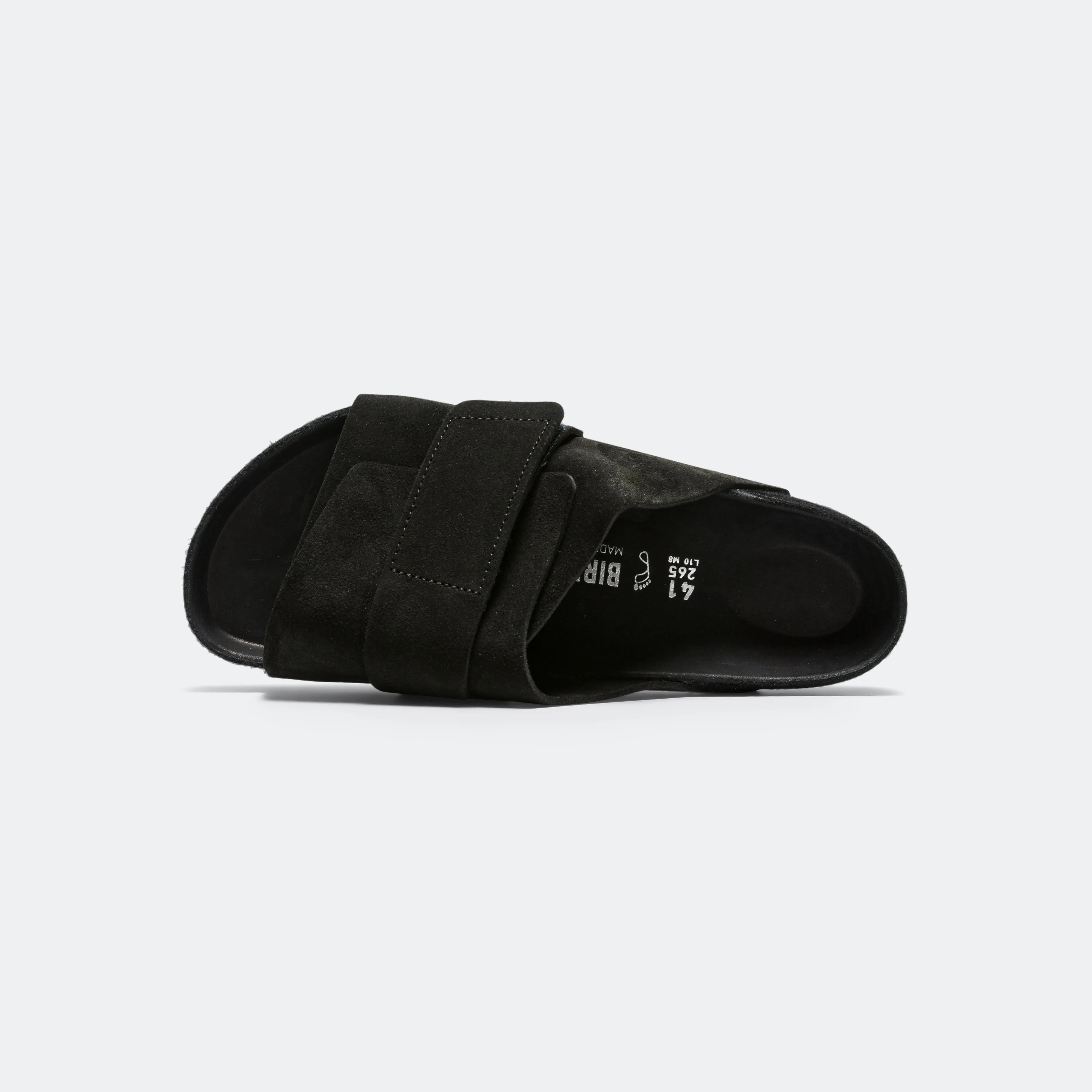 skin friendly Slide Style Kyoto Exquisite - Black Suede Leather