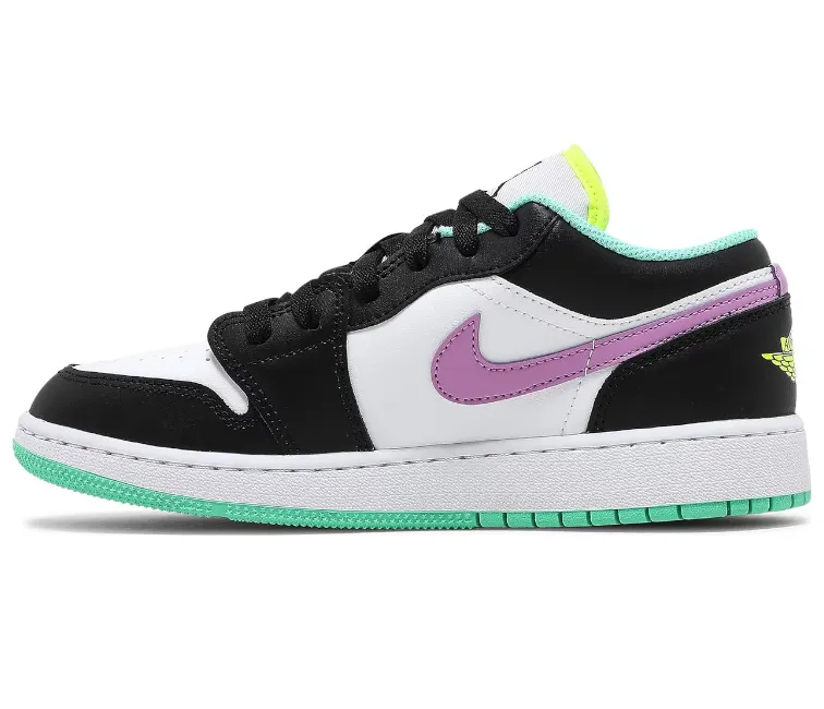GS Nike Air Jordan 1 Low (White/Violet) Sleek Build All-day lining
