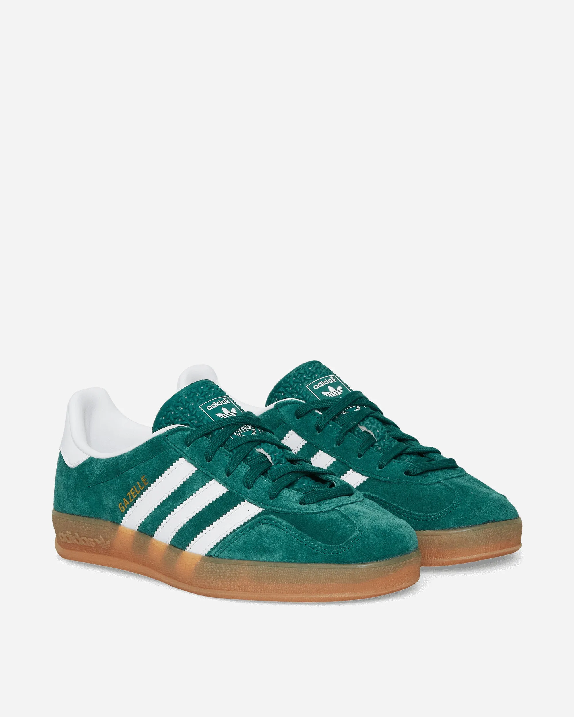perforated Fashion Step Gazelle Indoor Sneakers Collegiate Green / Cloud White