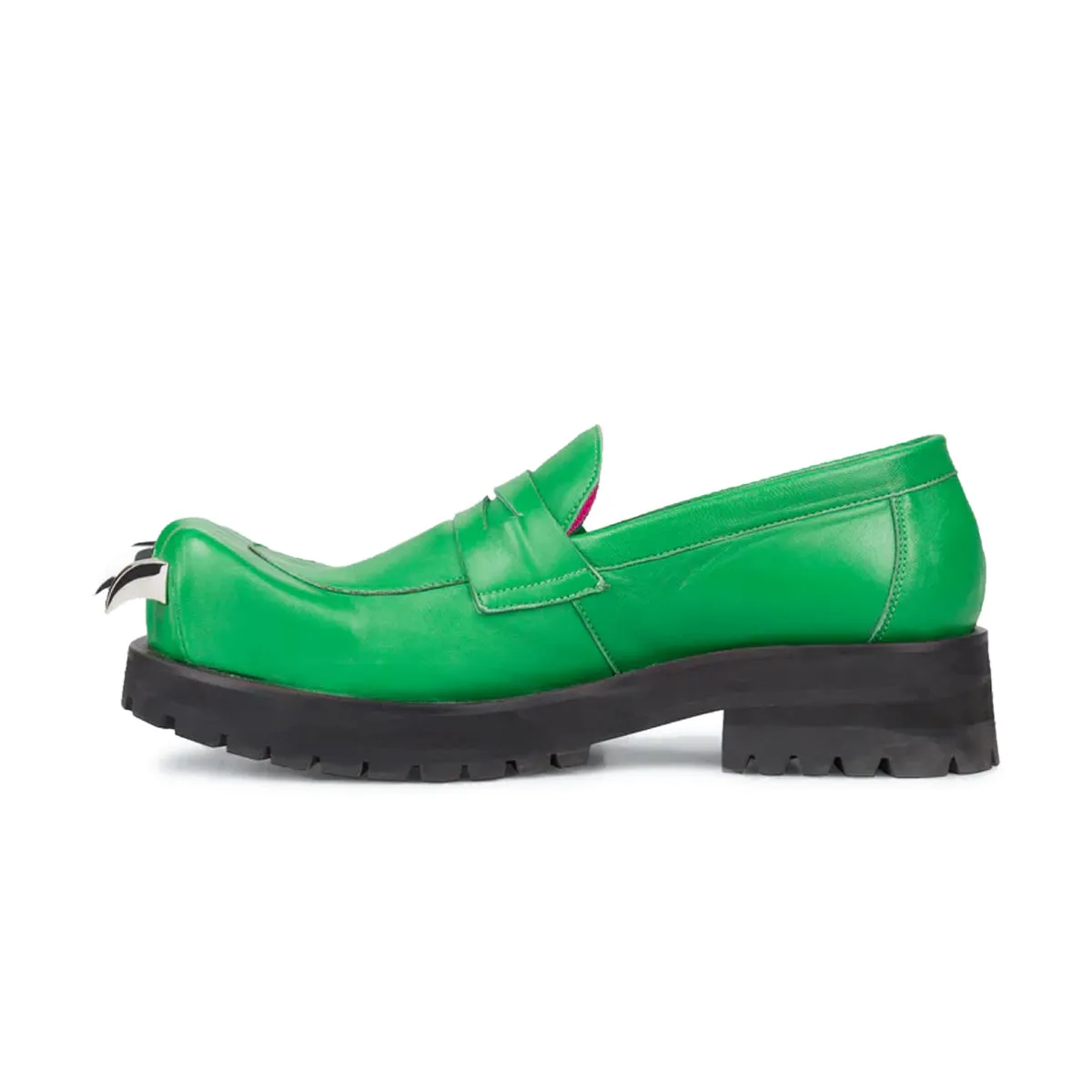 Leather Moccasin Moggies 'Green' handmade - quality - level