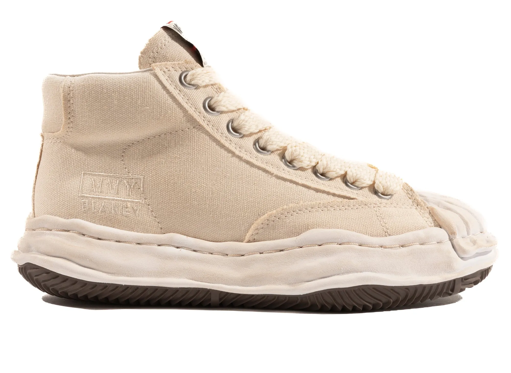 Maison Mihara Yasuhiro Canvas Blakey High-Top Sneaker in White Virtual Step