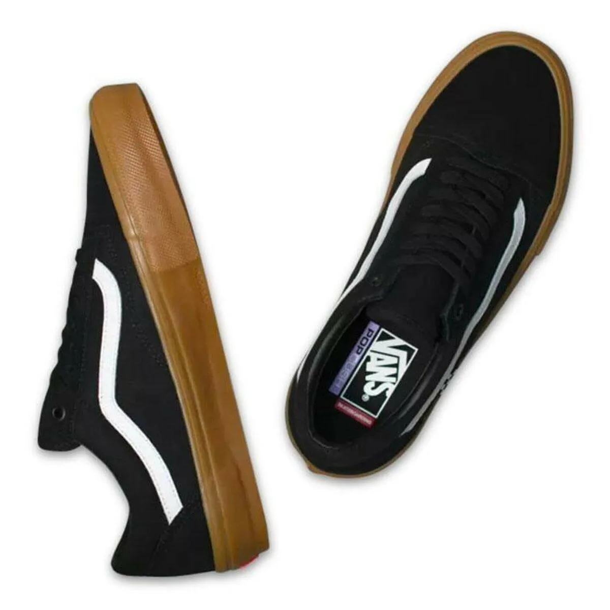 Vans - Skate Old Skool Shoes Black/Gum Elastic laces