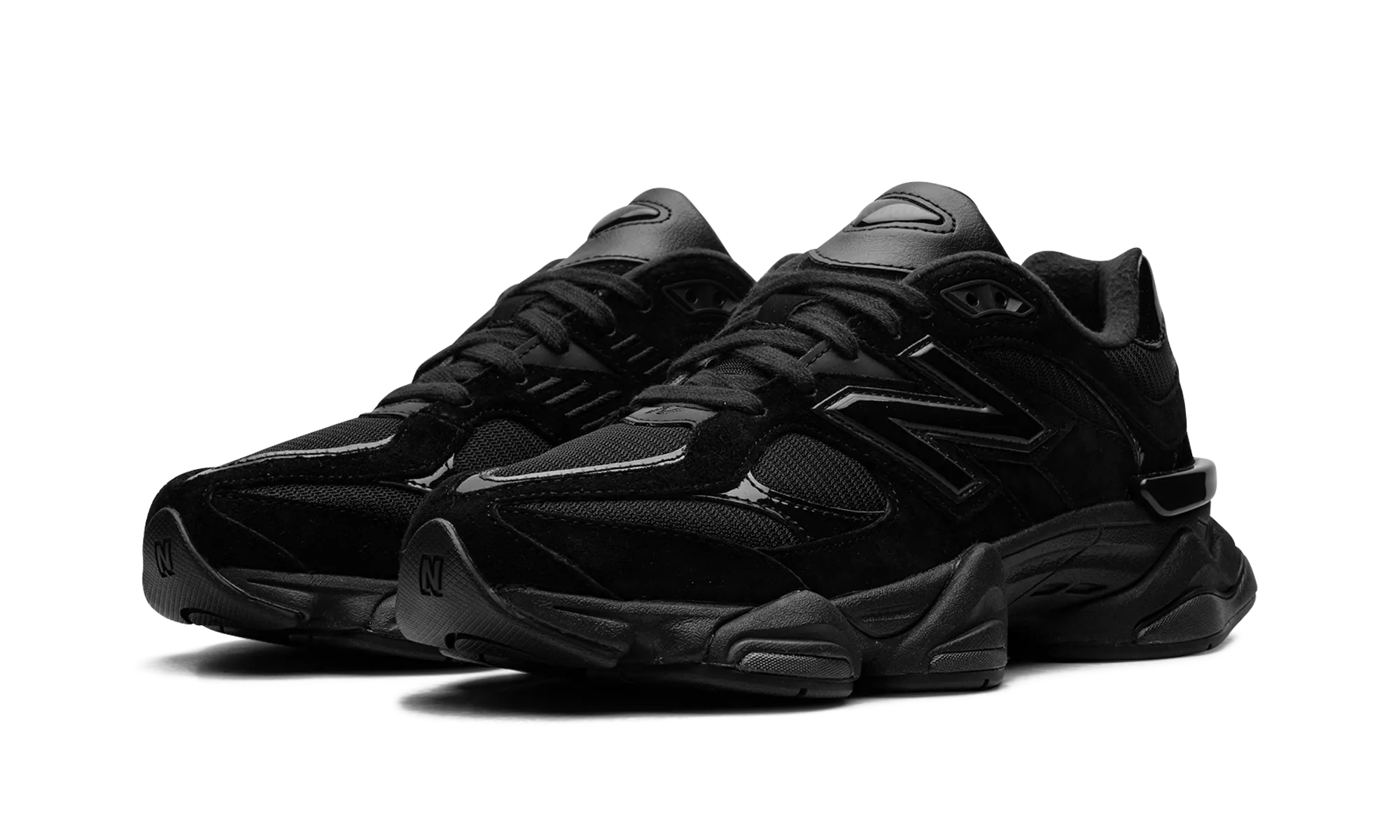 9060 "Triple Black Patent" unisex shoes padded shoes