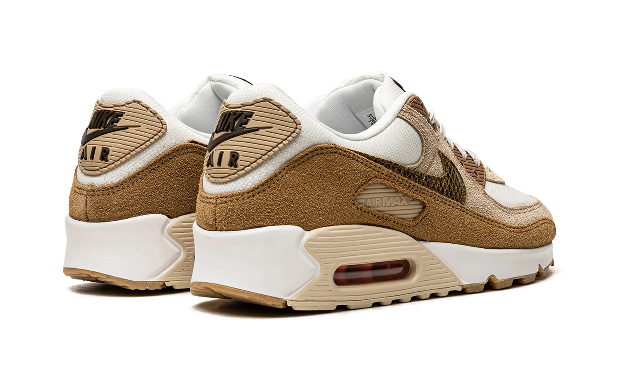 running with a rubber outsole AIR MAX 90 WMNS "Pale Ivory Snakeskin Swoosh"