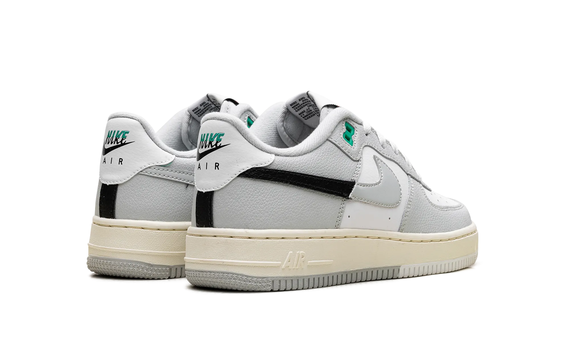 Air Force 1 Low GS "Split - Light Silver" Street Style Compression Molded Lightness