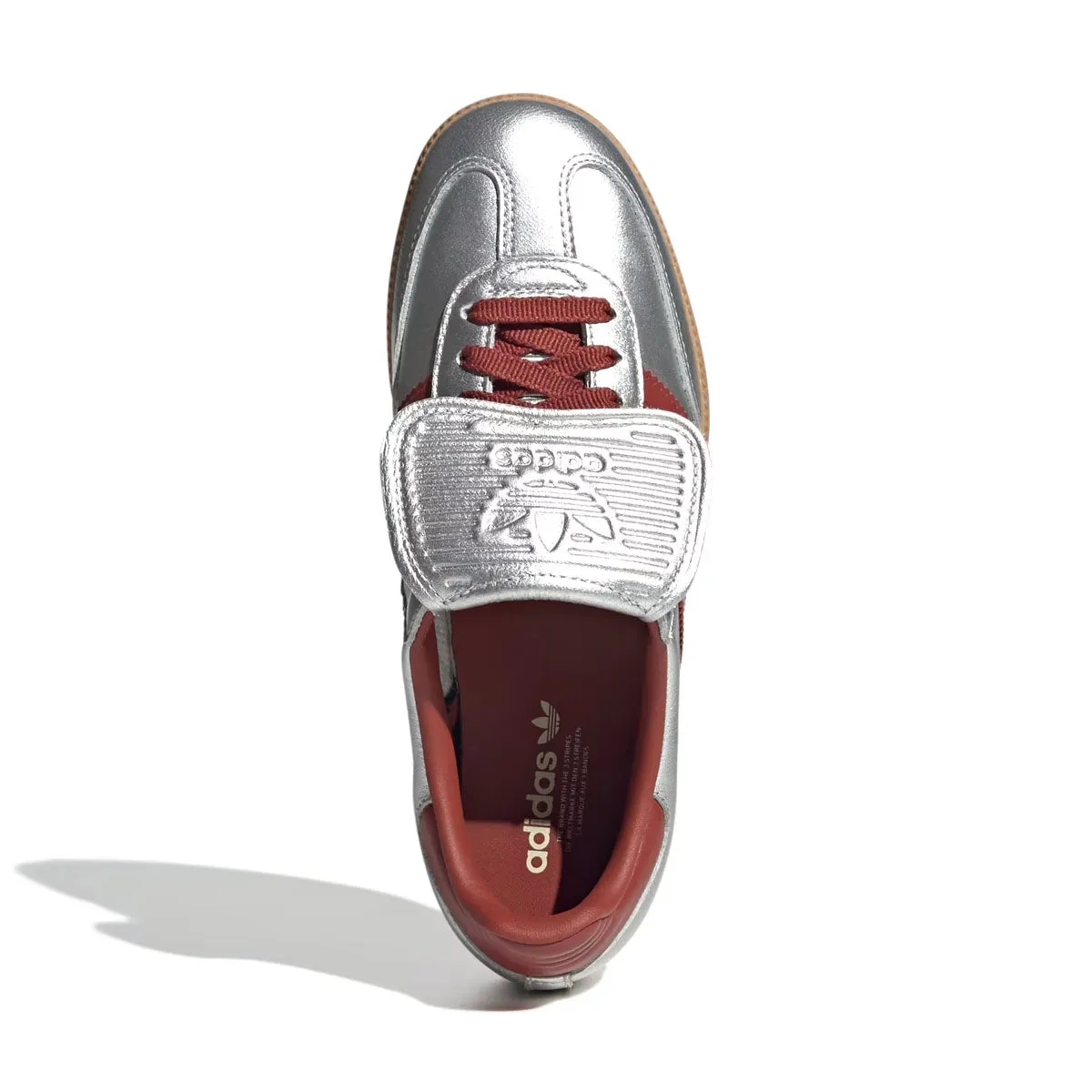 professional athletes' gear Wmns Samba Long Tongue 'Silver Metallic Preloved Ruby'