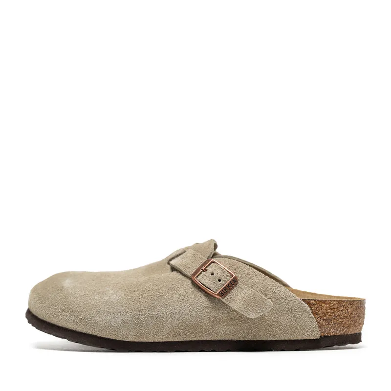 Birkenstock Boston Suede (PS) - Taupe Breathable fabric