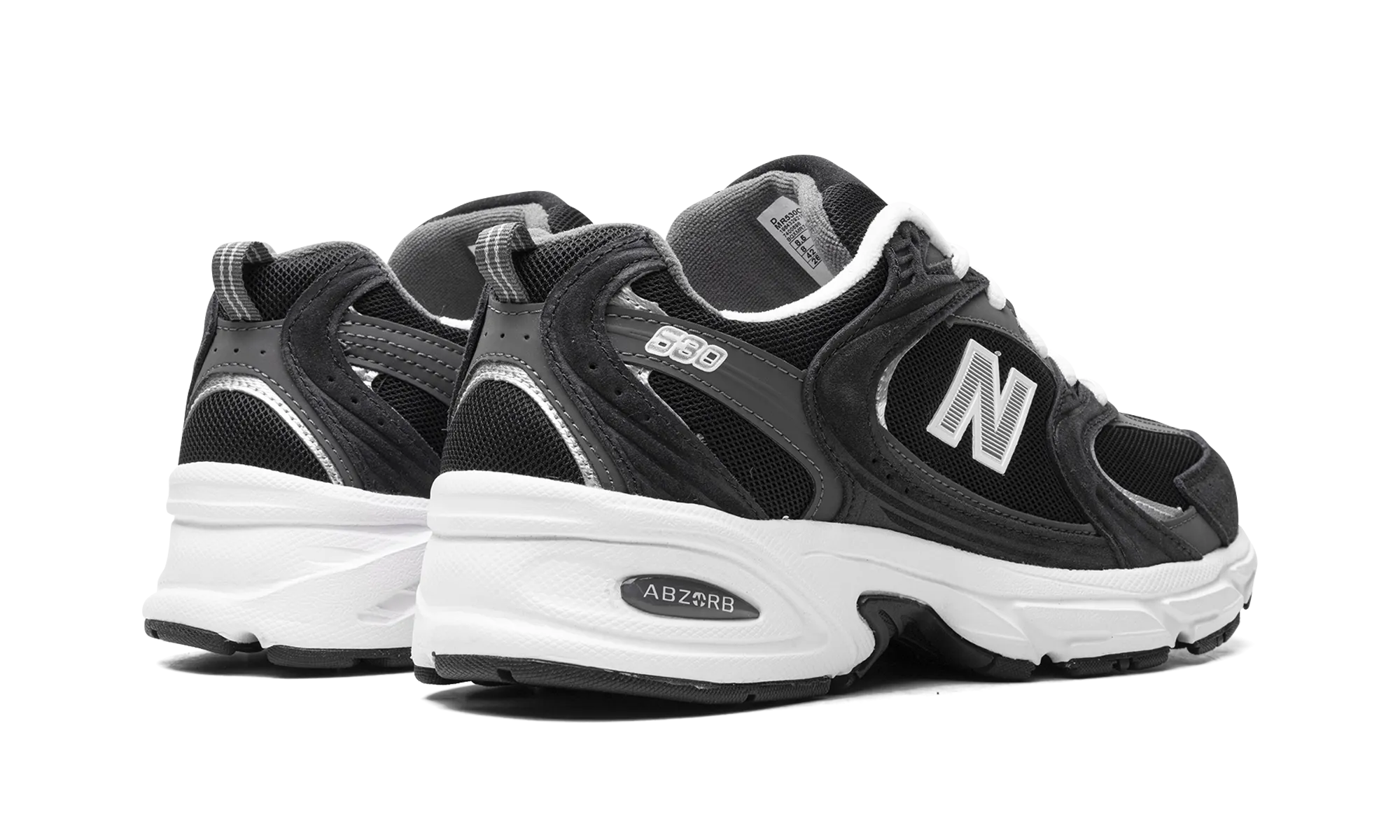 530 "CLASSIC BLACK / GREY" reinforced - toe - area shoes Athletic Apparel