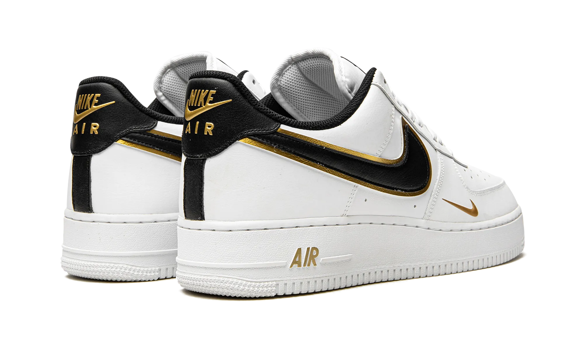 Comfort solution Relaxed shock absorption Air Force 1 '07 LV8 "Double Swoosh - White / Black / Gold"