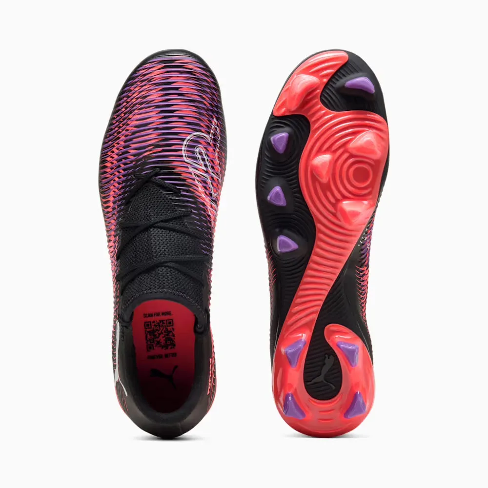 Puma Future 8 Match Low FG/AG Low Football Boots (Black/White/Glowing Red) Outfit Choice All Walks
