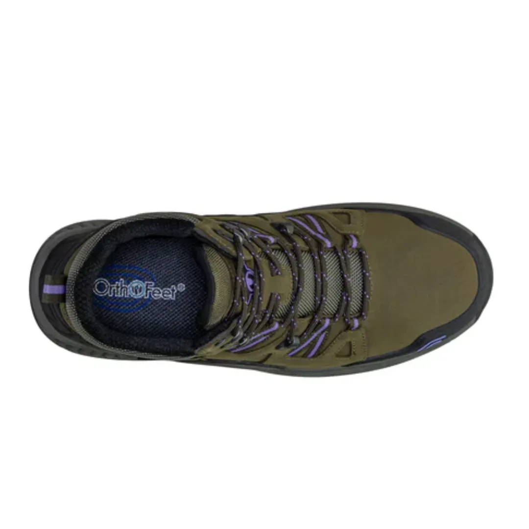 Orthofeet -  Dakota - Olive Reinforced heel Seamless Comfort Rough Terrain