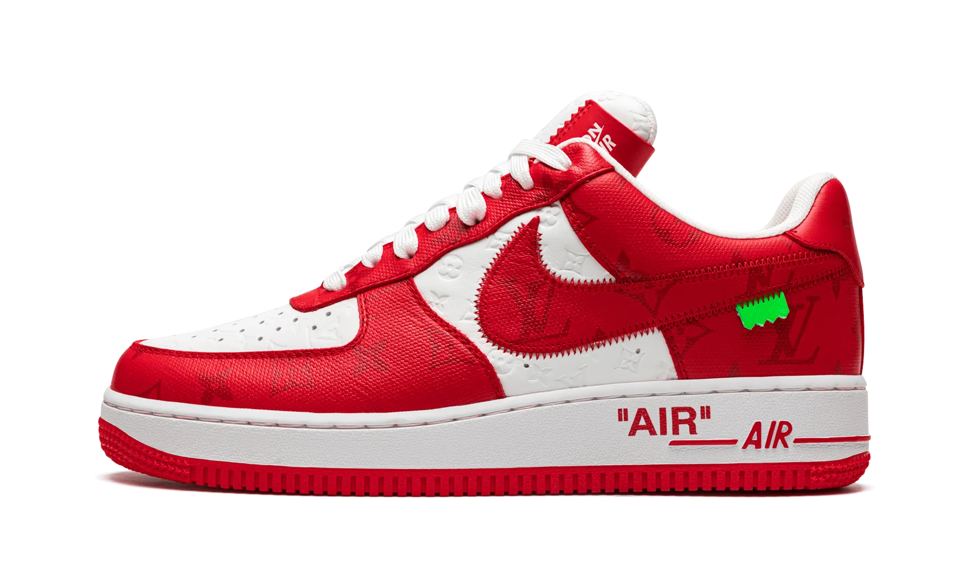 Louis Vuitton Air Force 1 Low "Virgil Abloh - White/Red" TPROutsole