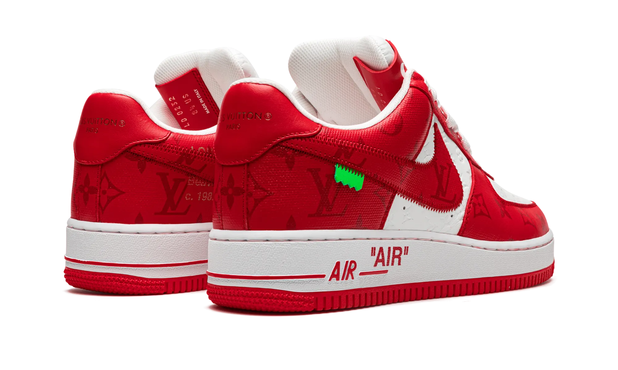 Easy Steps Hexagonal Tread Pattern Louis Vuitton Air Force 1 Low "Virgil Abloh - White/Red"