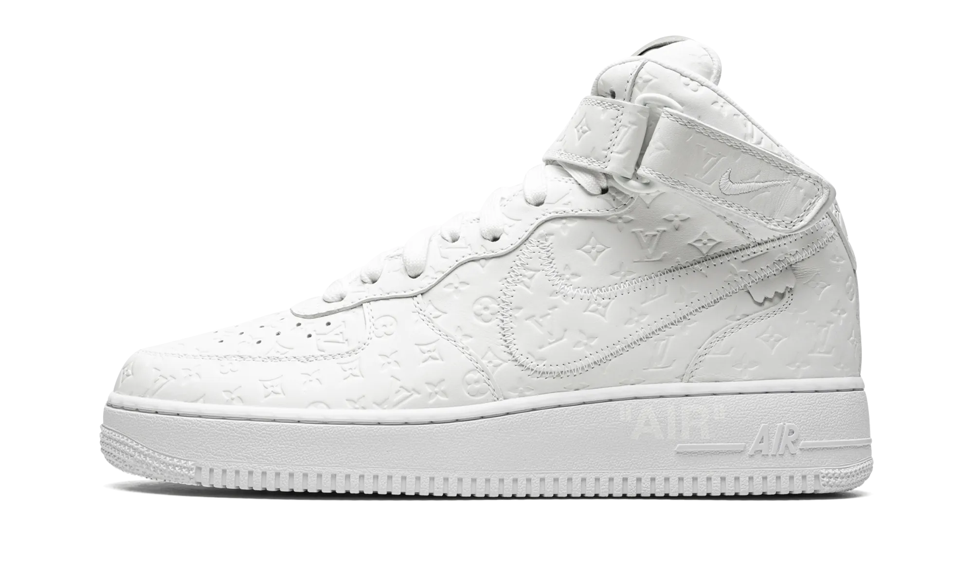 Cool Outfit Anti Collision Toe Louis Vuitton Air Force 1 Mid "Virgil Abloh - White/White"
