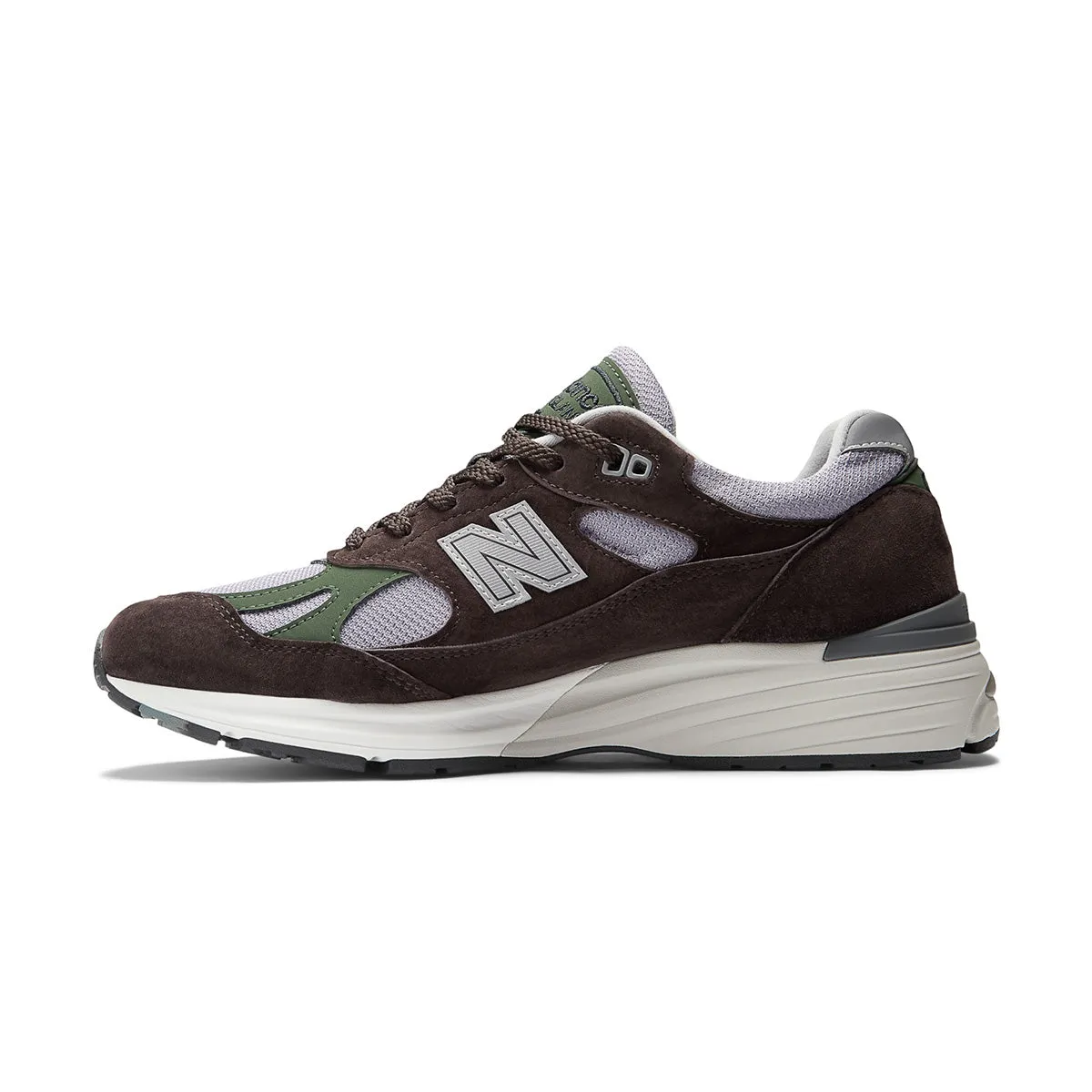Party - ready Cone Heel in UK 991v2 'Essentially Offbeat Licorice'