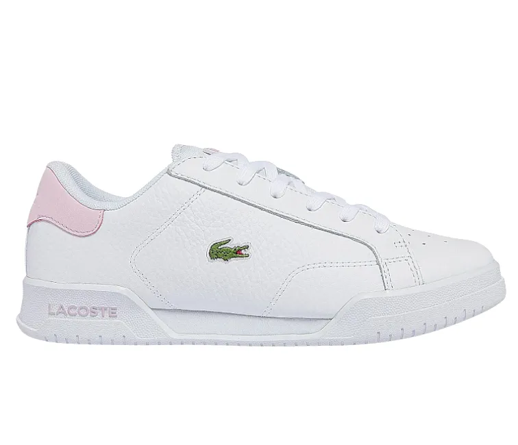 Seamless Knit Construction Women's Lacoste Twin Serve 0722 SFA (White/Pink)