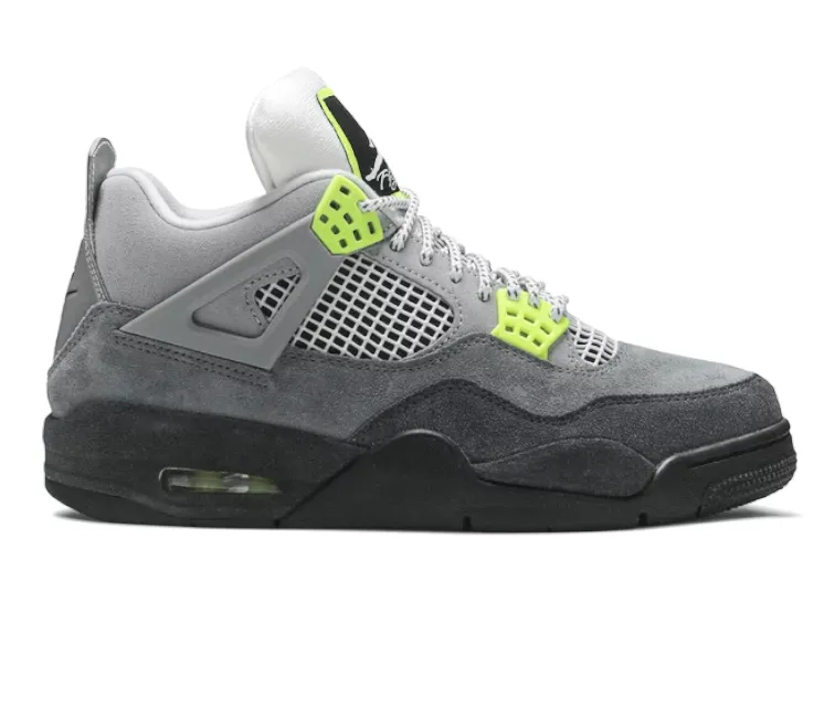Men's Nike Air Jordan 4 Retro SE (Neon 95) Adaptive Fit System Sport Fit