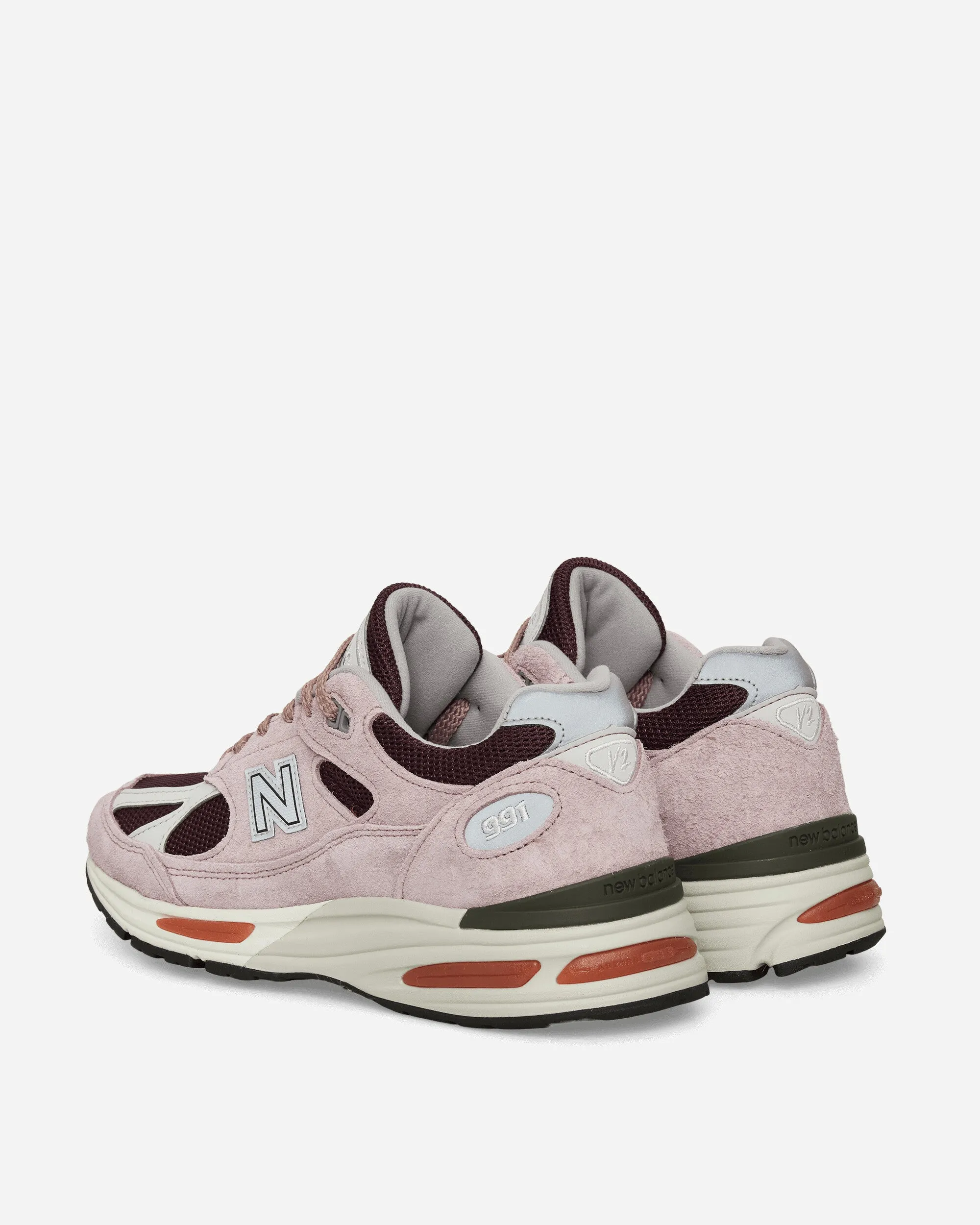 Smooth Texture Made in UK 991v2 Grape Sorbet Sneakers Deauville Mauve